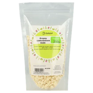 Dropsy czekoladowe białe bez dodatku cukru 250 g - Czekolada - miniaturka - grafika 1