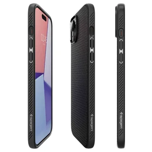Etui do iPhone 15 Plus Spigen Liquid Air Case obudowa plecki ochronne Matte Black - Etui i futerały do telefonów Etui do iPhone 15 Plus Spigen Liquid Air Case obudowa plecki ochronne Matte Black - Etui i futerały do telefonów - miniaturka - grafika 7