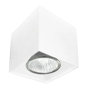 Natynkowa lampa Cage 1075 Shilo kwadrat modernistyczna do salonu biała - Lampy sufitowe - miniaturka - grafika 1