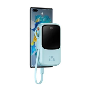 Powerbank Baseus Qpow Pro z kablem USB-C, USB-C, USB, 10000mAh, 22.5W (niebieski) - Powerbanki - miniaturka - grafika 5