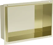 Półki łazienkowe - Mexen X-Wall-NR półka wnękowa bez kołnierza 30 x 20 cm, złota - 1951302010 - miniaturka - grafika 1