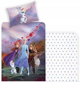 Pościel Dziecięca Frozen 2 Disney 160x200cm Anna Elsa Kraina Lodu Śnieg