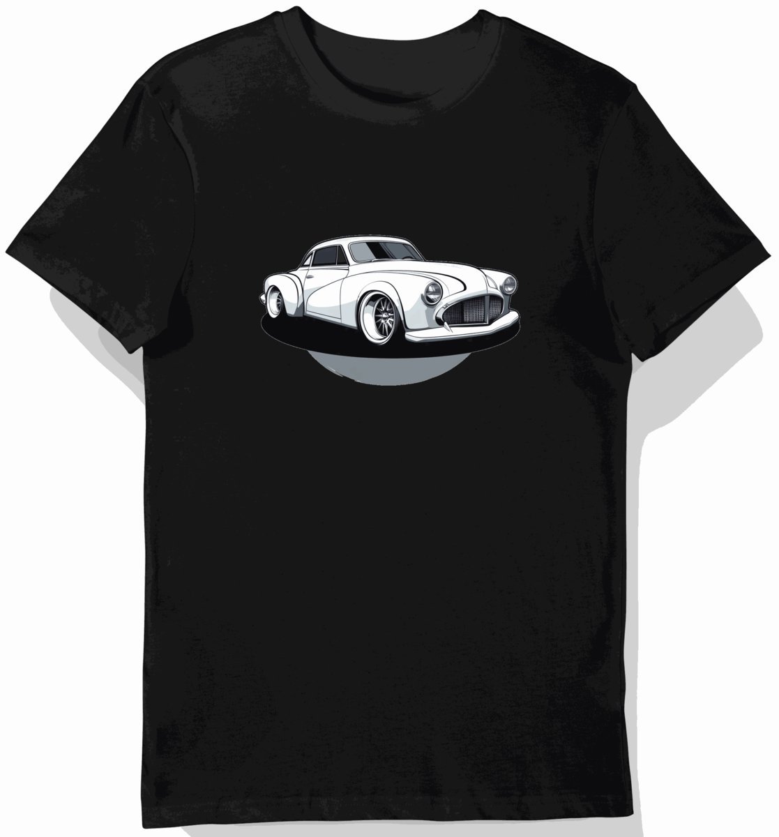 Koszulka męska czarna z Motywem Klasycznego Studebakera L