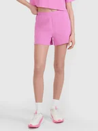 Spodenki damskie - 4F Spodenki dresowe z waflowej dzianiny damskie 4FWSS25TSHOF531-54S Różowy Roz. XL - miniaturka - grafika 1