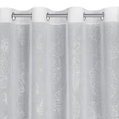 Zasłony - Zasłona EUROFIRANY Sagi 140 x 250 cm Biało-srebrny - miniaturka - grafika 1