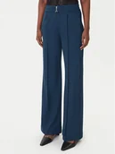 Spodnie damskie - Patrizia Pepe Spodnie materiałowe 8P0813/A715 Niebieski Wide Leg - miniaturka - grafika 1