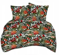 Pościel - pościel bawełna deLUX 200x220 + 2 poszewki B 381-2 palmiarnia czerwona - miniaturka - grafika 1