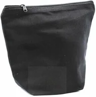 Kosmetyczki, organizery i kuferki - Czarna Bawełniana Kosmetyczka - miniaturka - grafika 1