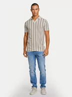 Koszulki męskie - Lindbergh Polo 30-404259 Beżowy Slim Fit - miniaturka - grafika 1