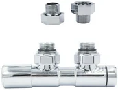 Zawory i kraniki - Zawór regulacyjny 50mm TWINS chrom lewy GZ1/2 - miniaturka - grafika 1