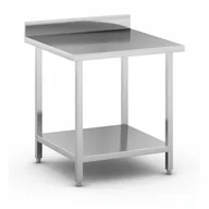 Stoły warsztatowe - B2B Partner Stół roboczy ze stali nierdzewnej z półką, 800 x 800 x 850 mm WT-C100801 - miniaturka - grafika 1