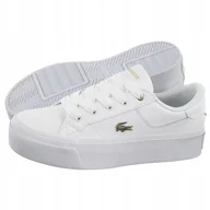 Sneakersy damskie - Buty Sneakersy na Platformie Damskie Lacoste Ziane Platform 124 Białe - miniaturka - grafika 1