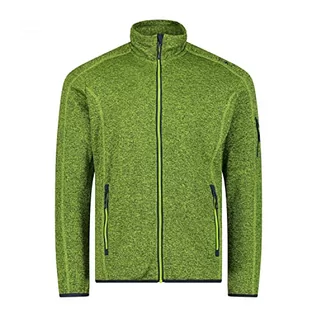 Kurtki męskie - CMP męska kurtka Knit-tech dla mężczyzn - 30h5887 Knit-Tech kurtka dla mężczyzn, Limegreen-B.Niebieski, 50 - grafika 1