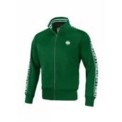 Bluzy sportowe męskie - Pit Bull Bluza Rozpinana Tape Logo Green - miniaturka - grafika 1