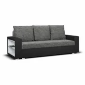 Sofy i kanapy - Kanapa sofa 3 os z funkcją spania sprężyny bonell HUBERT1 szara /czarna - miniaturka - grafika 1