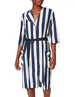 Sukienki - Libertine Libertine Damska sukienka kimono w paski, Niebieski (Navy Stripe 4), M - miniaturka - grafika 1