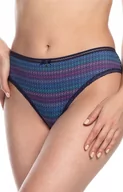 Majtki damskie - Bawełniane figi damskie bikini 2-pack  L-1472BI, Kolor granatowy-wzór, Rozmiar L, LAMA - Primodo.com - miniaturka - grafika 1