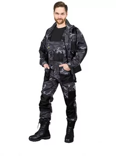 Spodnie ochronne ogrodniczki moro/czarne roz. 46 - Odzież robocza - miniaturka - grafika 1