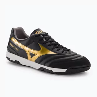 Buty piłkarskie męskie Mizuno Morelia Sala Classic IN black/gold/dark shadow - Piłka nożna - miniaturka - grafika 1