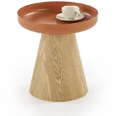 Ławy i stoliki kawowe - Stolik kawowy GINA 40x40cm cynamonowy/dąb HALMAR - miniaturka - grafika 1