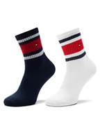 Skarpetki dla dzieci - Tommy Hilfiger Zestaw 2 par wysokich skarpet dziecięcych 701229942 Granatowy - miniaturka - grafika 1