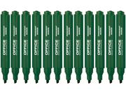 Przybory szkolne - Office Products Marker permanentny ścięty 1-5mm linia) zielony 12 sztuk - miniaturka - grafika 1