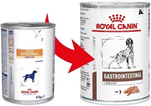 Royal Canin Veterinary Diet Gastro Intestinal Low Fat w puszkach - 24 x 410 g - Mokra karma dla psów - miniaturka - grafika 1