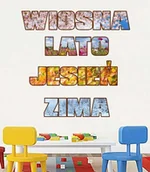 Pomoce naukowe - Kolorowa naklejka ścienna: Nazwy Pór Roku - miniaturka - grafika 1