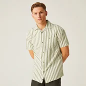 Koszule męskie - Regatta Męska koszula z krótkim rękawem Shorebay II Zielony, Cotton, Rozmiar: L - miniaturka - grafika 1