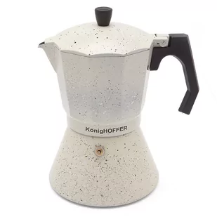 KonigHOFFER KAWIARKA DO ESPRESSO 450 ML VANILLA MARBLE TWORZYWO SZTUCZNE 5907558790153 - Zaparzacze i kawiarki - miniaturka - grafika 1