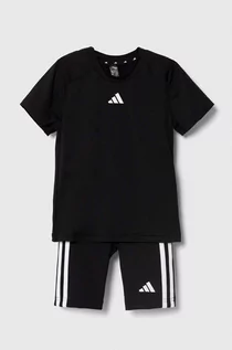 Dresy i komplety dla dziewczynek - adidas komplet dziecięcy kolor czarny - grafika 1