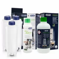 Akcesoria i części do ekspresów do kawy - Zestaw Do Delonghi, Filtr DLSC002 3 szt, Płyn SER3013 250 ml, Delonghi EcoDecalk 500ml - miniaturka - grafika 1