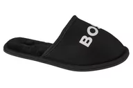 Kapcie męskie - BOSS Logo Slippers J29312-09B, dla chłopca, kapcie, Czarne - miniaturka - grafika 1