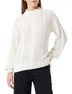Swetry damskie - Garcia Damski sweter, Off White, XL (DE) - grafika 1