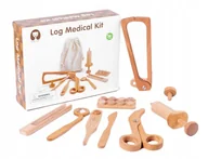 Zabawy w naśladowanie dorosłych - DREWNIANY ZESTAW MAŁEGO LEKARZA DOKTORA AKCESORIA - miniaturka - grafika 1