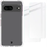 Etui i futerały do telefonów - Bizon Etui + 2x szkło Case Clear Pack do Google Pixel 7 przezroczyste - miniaturka - grafika 1