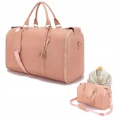 Torby podróżne - Składana Torba Podróżna Elegancka Biznesowa na Garnitur Sukienke 2w1 55L - miniaturka - grafika 1