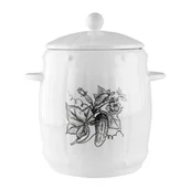 Beczki - KAMIONKA HERMETYCZNA 6 L garnek z POKRYWĄ na OGÓRKI KAPUSTĘ SMALEC BIGOS - miniaturka - grafika 1