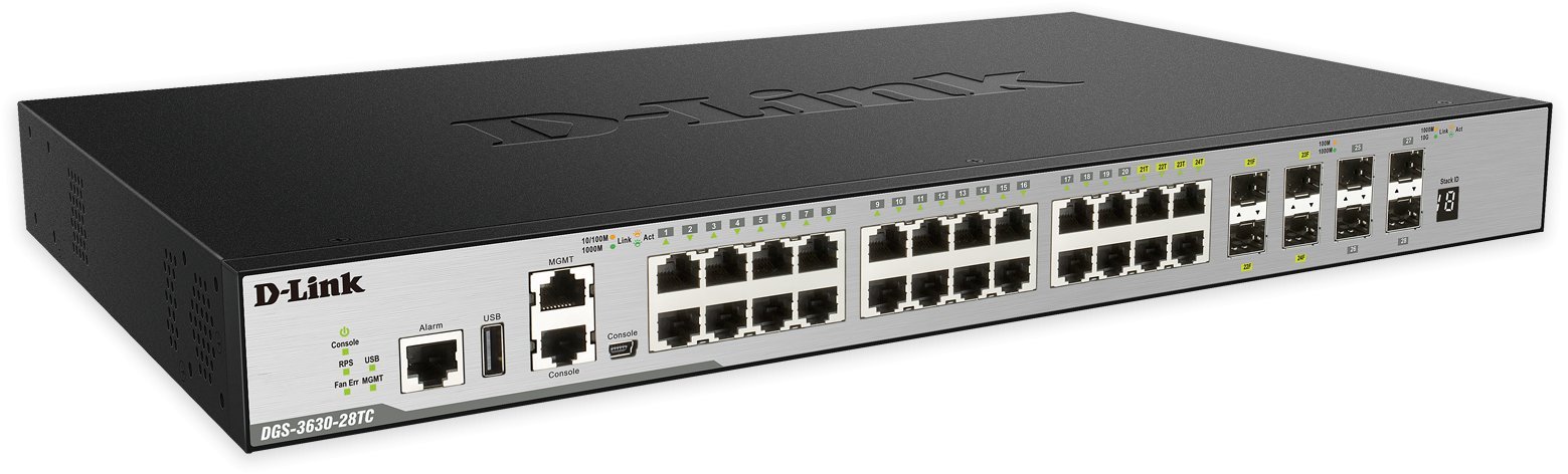 Switch D-Link 20-port GE and 4-port Combo DGS-3630-28TC/SI/E
