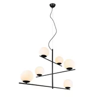 Lampy sufitowe - Trio Pure 302000632 lampa wisząca zwis 6x28W E14 czarna - miniaturka - grafika 1