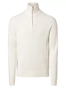 Jack & Jones - Sweter męski  JJPannel, biały - Swetry męskie - miniaturka - grafika 1
