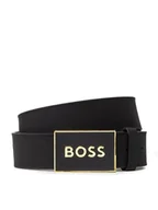 Paski - BOSS Pasek Męski Icon-S1 50471333 Czarny - miniaturka - grafika 1