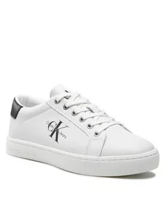 Sneakersy męskie - Calvin Klein Jeans Sneakersy Classic Cupsole Laceup Low Lth YM0YM00491 Biały - grafika 1