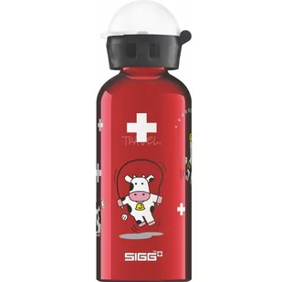 Sigg Kids 'Funny krówki aluminiowa butelka, czerwony, 0,4 L 8626.90 - Akcesoria turystyczne - miniaturka - grafika 1