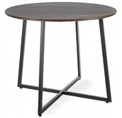 Stoły - Stół Luna 90cm Czarny/Brąz Industrialny Nowoczesny Kuchnia Salon - miniaturka - grafika 1