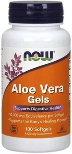 Now Foods Aloe Vera Gels - Aloes koncentrat z Liści Aloesu 200:1 (100 kaps.) - Suplementy naturalne - miniaturka - grafika 1
