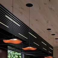 Lampy sufitowe - Bover Lampa wisząca Valentina S24, możliwość ściemniania, czarny, salon / jadalnia, aluminium, design - miniaturka - grafika 1