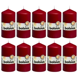 Bolsius Sfeerpunt Świece pieńkowe, 10 szt., 120 x 58 mm, czerwone wino 103614390144 - Świece - miniaturka - grafika 1