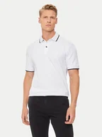 Koszulki męskie - Boss Polo Passertip 50507699 Biały Slim Fit - miniaturka - grafika 1