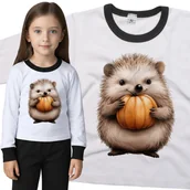 Piżamy dla dziewczynek - Piżama dziecięca Jeż Trzymający Dynię Dzień Jeża Dyni Jesieni 98/104 - VoloDonum - miniaturka - grafika 1